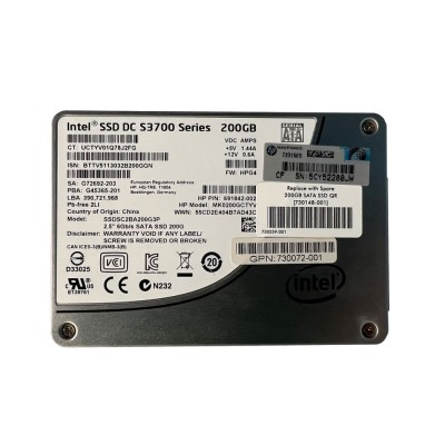 SSD Intel DC S3700 series 200GB 6Gb/s 691842-002 MK0200GCTYV foto