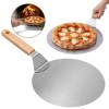 Lopata pizza Koken, tava rotundă 30,5 cm din oțel inoxidabil, Maner Lemn, Spatula 49 cm