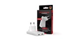 &Icirc;ncărcător rapid Berenstargh 65W GaN Flat Adapter cu 2x USB-C PD 3.0 &amp; QC 3.0 Alb pentru EU/US/CAN
