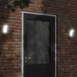 VidaXL Lămpi exterioare de perete cu LED 2 buc. negru, aluminiu turnat