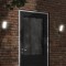 vidaXL Lămpi exterioare de perete cu LED 2 buc. negru, aluminiu turnat
