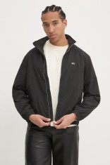 Tommy Jeans geaca barbati, culoarea negru, de tranzitie, oversize, DM0DM20655