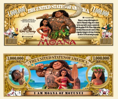 !!! SUA = FANTASY NOTE (TJ6) = DESENE ANIMATE : MOANA - 2022 - UNC foto