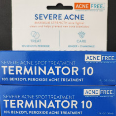 Tretin Tratare Acnee Terminator 10% Peroxid Benzoyl US