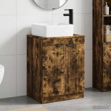 Cumpara ieftin Dulap pentru Chiuveta de Baie Stejar fumuriu 54 x 41 x 100 cm