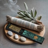 Betisoare Parfumate Banjara Salvie Alba, Extra Lungi, Curatare Energetica si Ritualuri Spirituale, Cutie