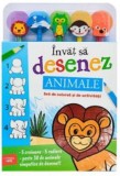 Invat sa desenez. Animale. Set de colorat si de activitati |