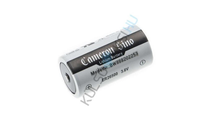 Baterie de schimb VHBW ER26500 (Mărimea C) - 8500 mAh 3,6 V Li-SOCl2