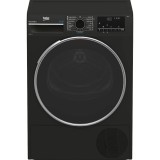 Uscator de rufe Beko B3T68239MG, Pompa de caldura, 8 kg, 15 programe, Tehnologie Aquawave, Lumina interioara, Clasa A++, Gri