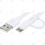 Cablu de date USB 2 &icirc;n 1 Huawei tip C alb AP55S de 1,5 metri