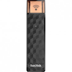 Memorie USB SanDisk Connect Wireless Stick, 32GB, USB 2.0, Wi-Fi, Negru foto