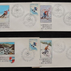 Italy 1970 Olympic Valgardena Ski World Championship 4 FDC K.369