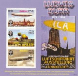 Maldives 1998 - Transporturi , Balon Ludwig Durr, Bloc 3 valori , MNH,Mi.Bl.582