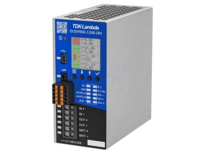 Modul buffer TDK-Lambda 960W 12-48V DC pentru șină DIN, 20A