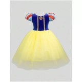 Cumpara ieftin Costum Disney - Rochie Lunga Alba ca Zapada