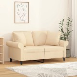 Set 2 Perne Decorative Crem 40x40 cm vidaXL, Material Textil, Umplutura Bumbac PP, Perne Canapea, Design Elegant