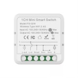 Mini Releu 1 Canal inteligent Wi-Fi, programabil, Compatibil cu app Tuya, Smart Life, Control vocal, Alexa, Amazon,Google Home,10A @SmartWiz smw62