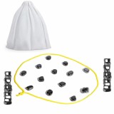 Cumpara ieftin Joc de strategie cu magneti, negru, 20 piese, joc de societate pentru familie, 1-4 jucatori, cu snur delimitare si sac textil