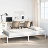 Cadru Pat Pliabil vidaXL Alb 75x190 cm Oțel, Somiera Metalică, Spațiu Depozitare, Portabil