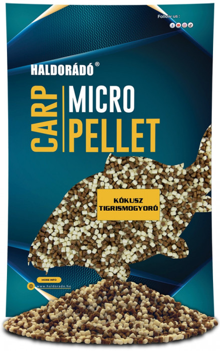 Haldorado - Carp Micro Pelete 600g, 3mm - Cocos + Alune tigrate