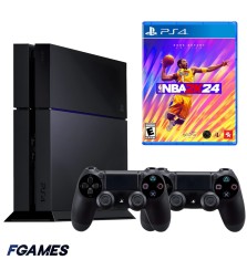 Consola Sony Playstation 4 Ps4 1tb + Doua Controllere + Nba 2k24 PlayStation 4, Second-Hand