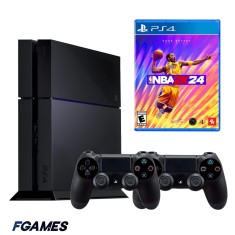 Consola Sony Playstation 4 Ps4 500gb + Doua Controllere + Nba 2k24 PlayStation 4, Second-Hand