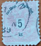 Imperiu Austro-ungar-''Timbru f vechi-''-1 Val- -Stapilat. -scan