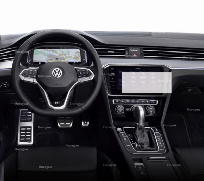 Folie Mata Volkswagen Passat B8 2018-2023, Duragon, protectie Display Navigatie, din silicon foto
