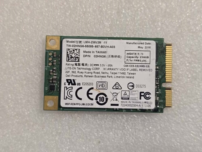 Solid-State Drive (SSD) Lite-On 256GB mSATA Mini PCIe D LMH-256V2M-11