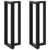 vidaXL Picioare de masă de bar &icirc;n formă de T, 2 buc., negru, 50x35x(110-111) cm, oțel