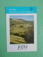 CCO 1979 - CALENDAR DE COLECTIE - TEMATICA TURISM - ANUL 1979 foto