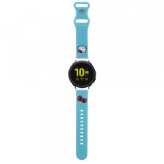 Curea Hello Kitty Silicone Kitty Head pentru Samsung Galaxy Watch / Huawei Watch Series, Albastra