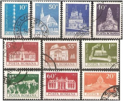 Romania 1973 - Monumente, serie stampilata foto