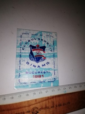 CALENDAR 1981 - CLUBUL SPORTIV DINAMO BUCURESTI foto