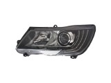 Far Skoda Superb (3t), 06.2013-07.2015, fata, Stanga, xenon; cu lumini pentru curbe; cu LED daytime running light; D3S+H7+LED; electric; fara ballast, Hella