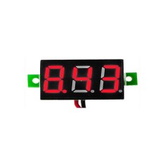 Voltmetru LED 3-30Vdc 34x14x10mm rosu