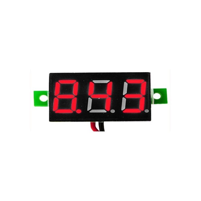 Voltmetru LED 3-30Vdc 34x14x10mm rosu