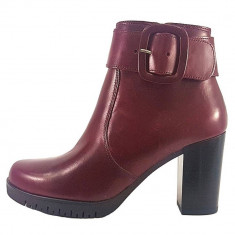 Botine dama, din piele naturala, marca Gatta, 6471759BO-30-11, bordo , marime: 36 foto