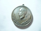 Medalie comemorativa Rudolf Diesel , metal argintat , d=3,5cm, Europa