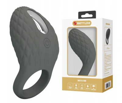 Inel de Penis Master Heloise, 7 Moduri Vibratii, Silicon, USB, Negru foto