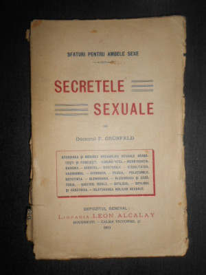 Doctorul F. Grunfeld - Secretele sexuale (1911) foto