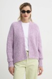 American Vintage cardigan femei, culoarea violet, călduros, EAST19AME25