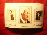 Bloc Fujeira 1972 - Celebritati :Napoleon ,De Gaulle,Jeanne D&#039;Arc -Posta Aeriana