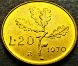 Moneda 20 LIRE - ITALIA, anul 1970 * cod 1903 B = UNC