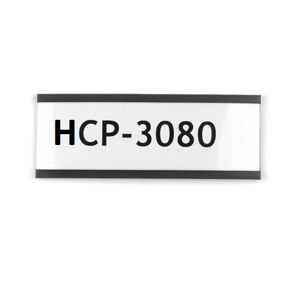 Eticheta magnetica profil C, 80&amp;#215;30 mm (cu hartie si protectie PVC)