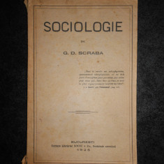 G. D. SCRABA - SOCIOLOGIE (1925)