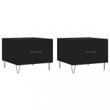 Cumpara ieftin Masute de cafea, 2 buc., negru, 50x50x40 cm, lemn compozit