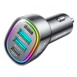 Incarcator Auto Joyroom JR-CL29, 70W, 3A, 2 x USB-A - 2 x USB-C, Negru