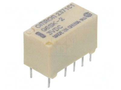 Releu Electromagnetic DPDT 3VDC 2A foto