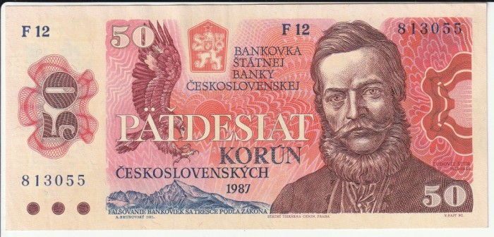 Cehoslovacia, 50 coroane 1978, frumoasă F12 813055